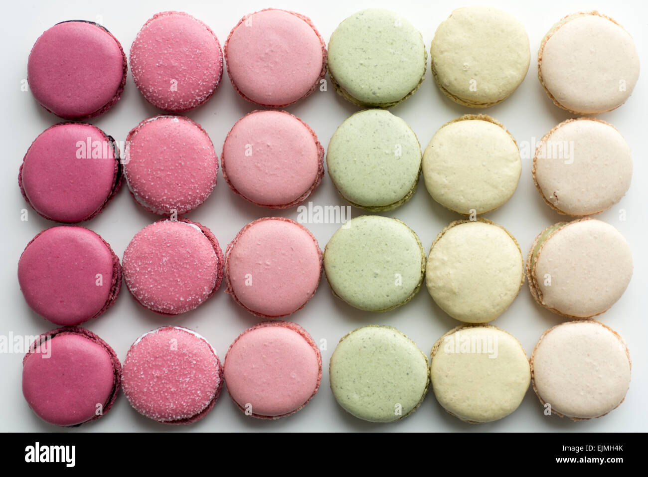 Pastellfarbene französische macarons Stockfoto