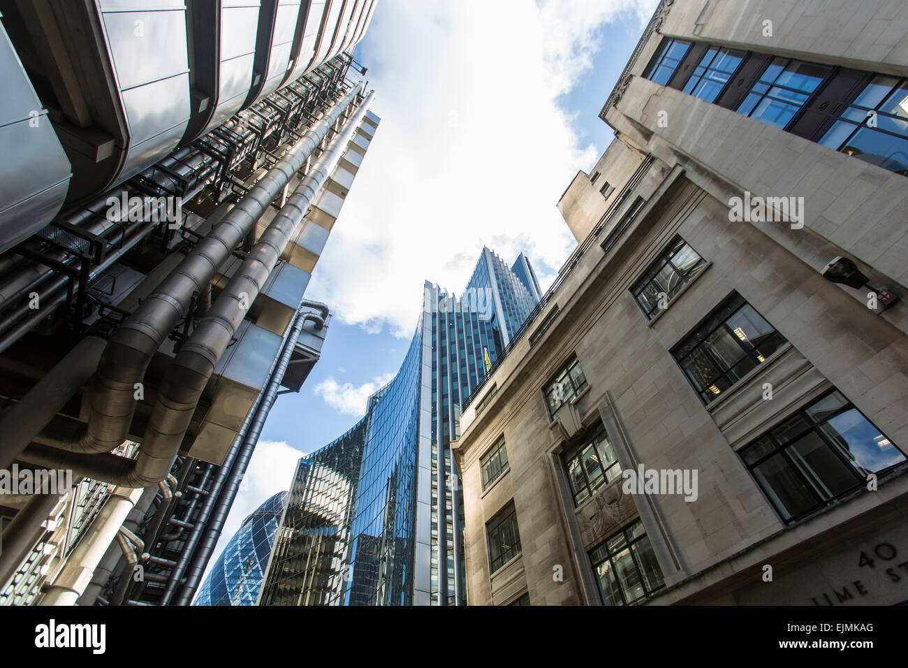 Gebäuden und Wolkenkratzern, City of London Stockfoto