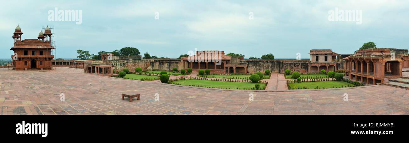 Verlassene alte Stadt Fatehpur Sikri in der Nähe von Agra, Indien Stockfoto