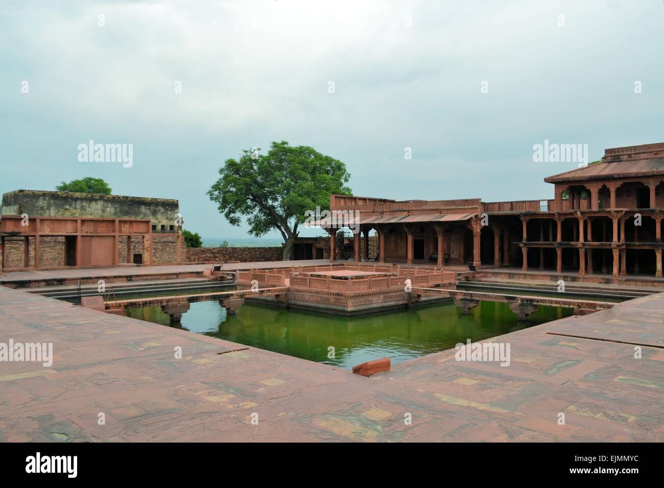Verlassene alte Stadt Fatehpur Sikri in der Nähe von Agra, Indien Stockfoto