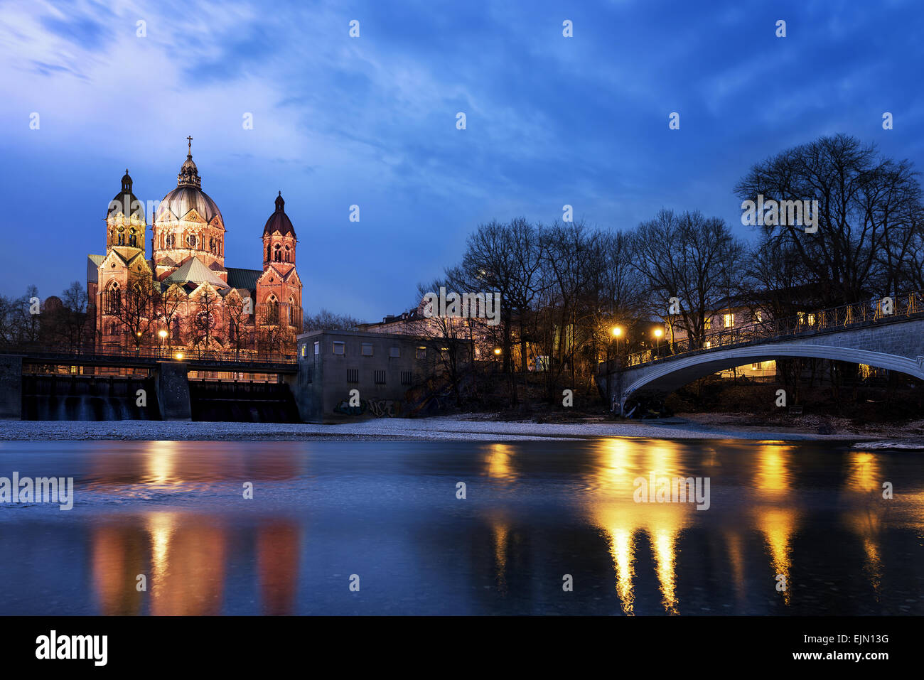 St. Luke Church, ist die größte protestantische Kirche in München, Deutschland Stockfoto