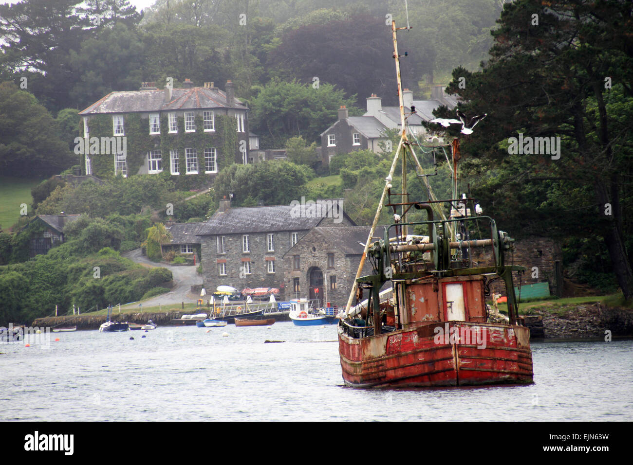 Castletownsend von Reen pier Stockfoto