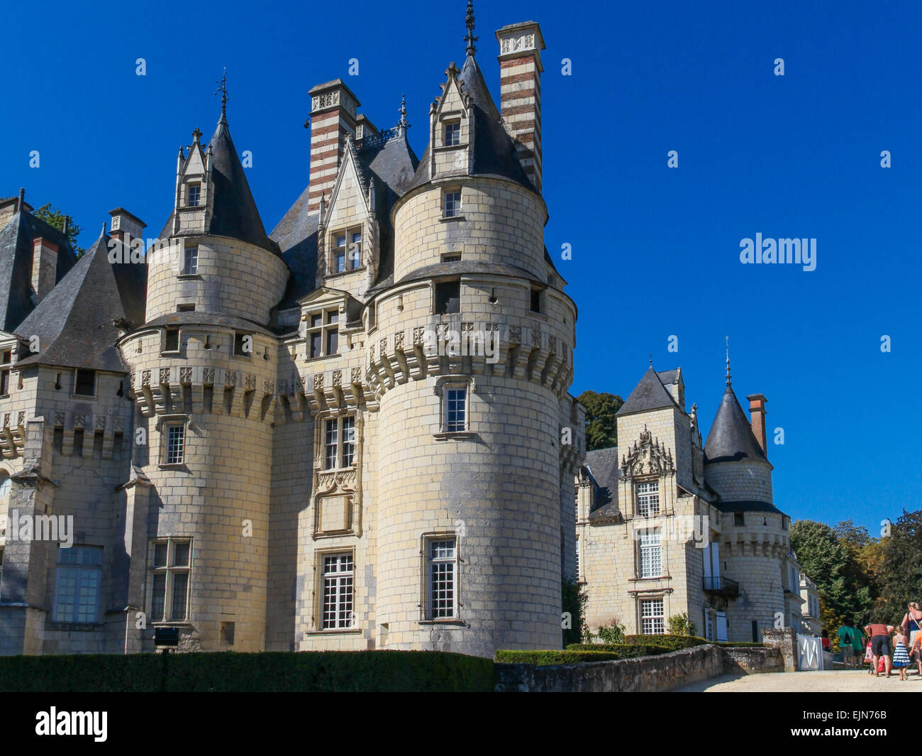 Schloss d'usse Indre-et-Loire Abteilung, Frankreich. Die Burg, die gesagt wurde, den Autor von Dornröschen inspiriert haben. Stockfoto