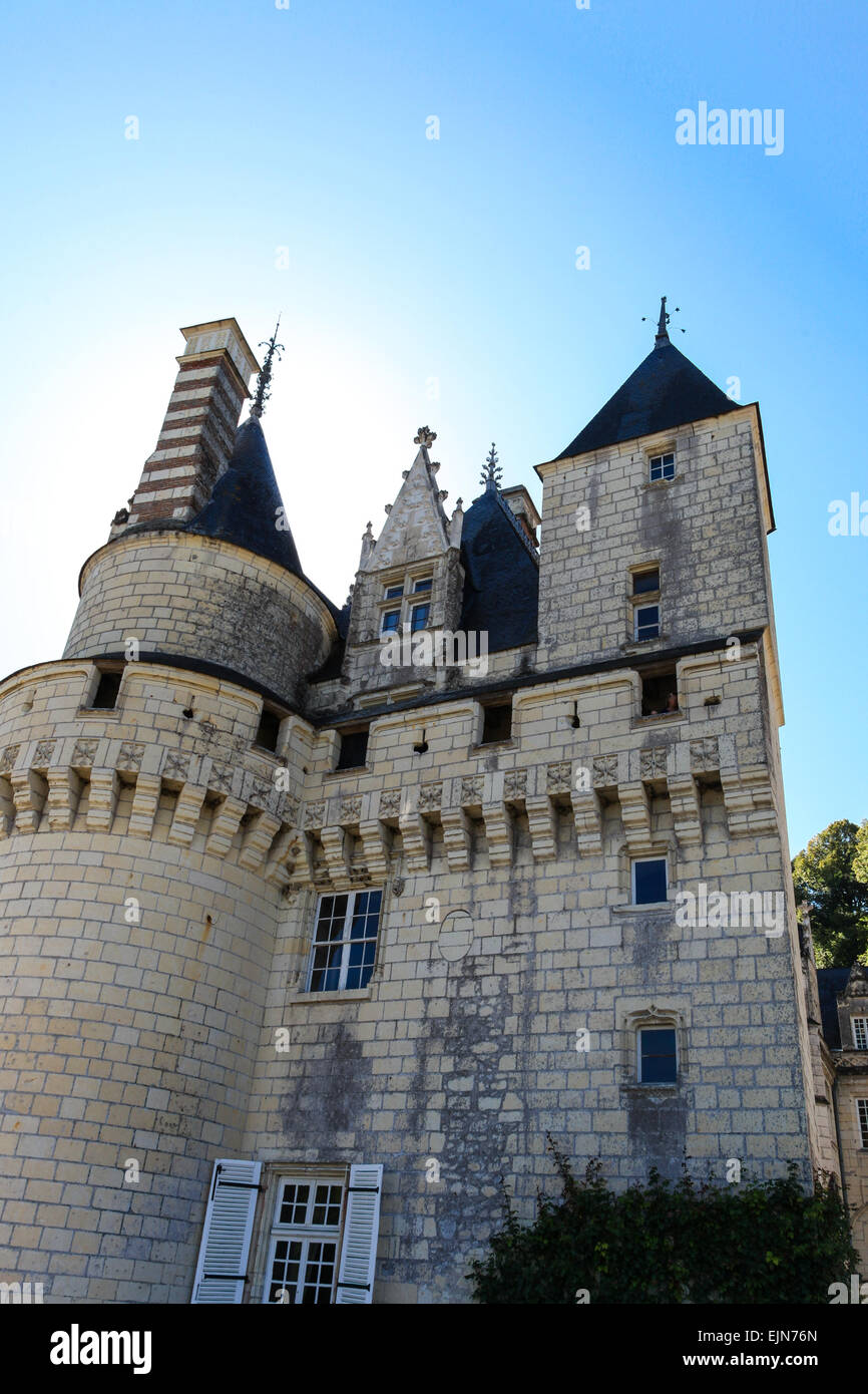 Schloss d'usse Indre-et-Loire Abteilung, Frankreich. Die Burg, die gesagt wurde, den Autor von Dornröschen inspiriert haben. Stockfoto