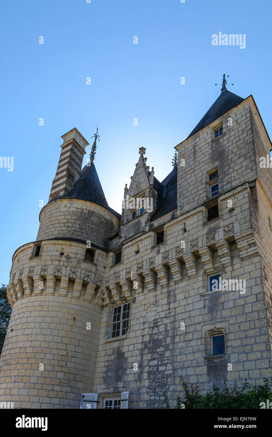 Schloss d'usse Indre-et-Loire Abteilung, Frankreich. Die Burg, die gesagt wurde, den Autor von Dornröschen inspiriert haben. Stockfoto