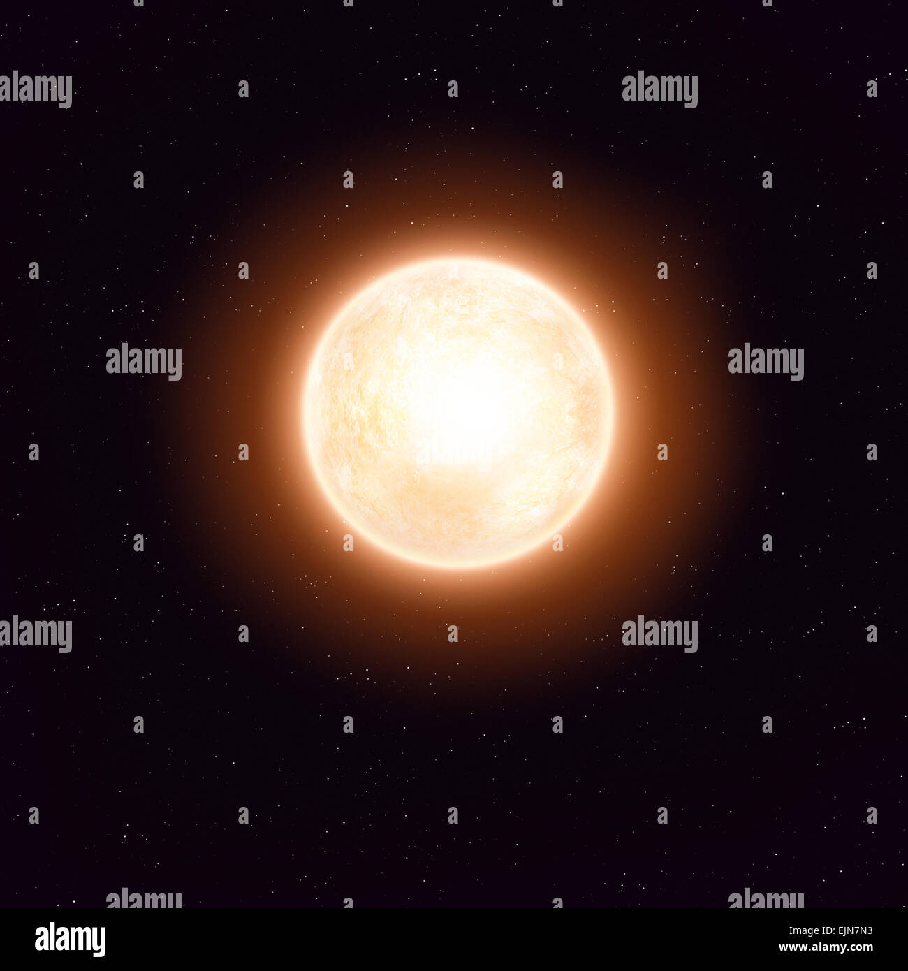 imaginären Hintergrund einer Sonne der Herr einer Solaranlage Stockfoto