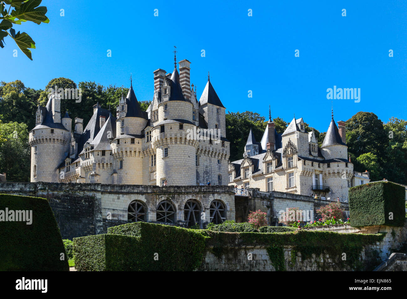 Schloss d'usse Indre-et-Loire Abteilung, Frankreich. Die Burg, die gesagt wurde, den Autor von Dornröschen inspiriert haben. Stockfoto