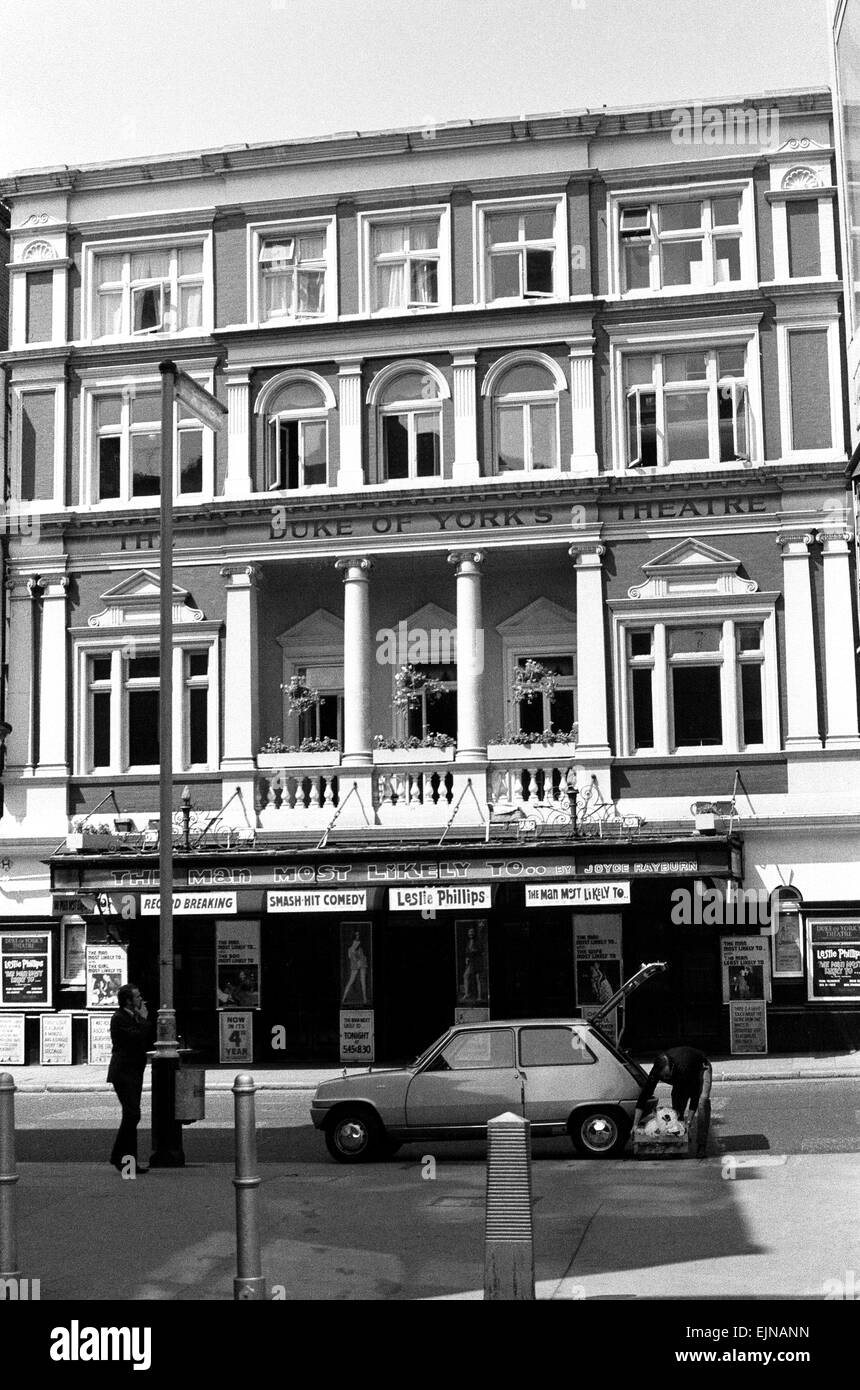 Außenansicht des Herzog von Yorks Theater in St Martins Lane, London Circa 1971. Stockfoto