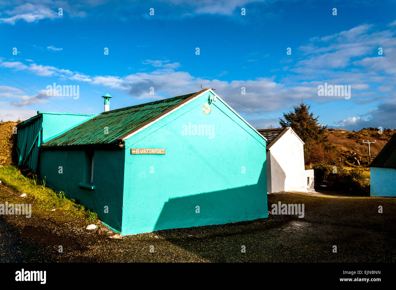 Ferienhäuser in Lackbeg, in der Nähe von Burtonport, County Donegal, Irland Stockfoto