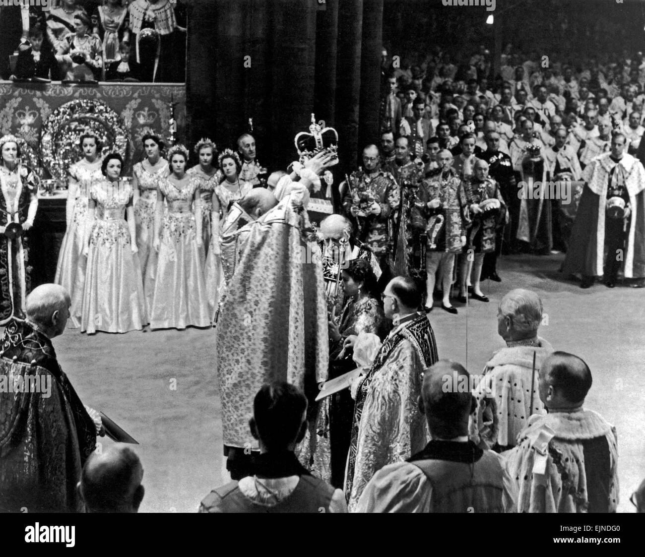 Krönung von Königin Elisabeth II. 3. Juni 1953. Stockfoto