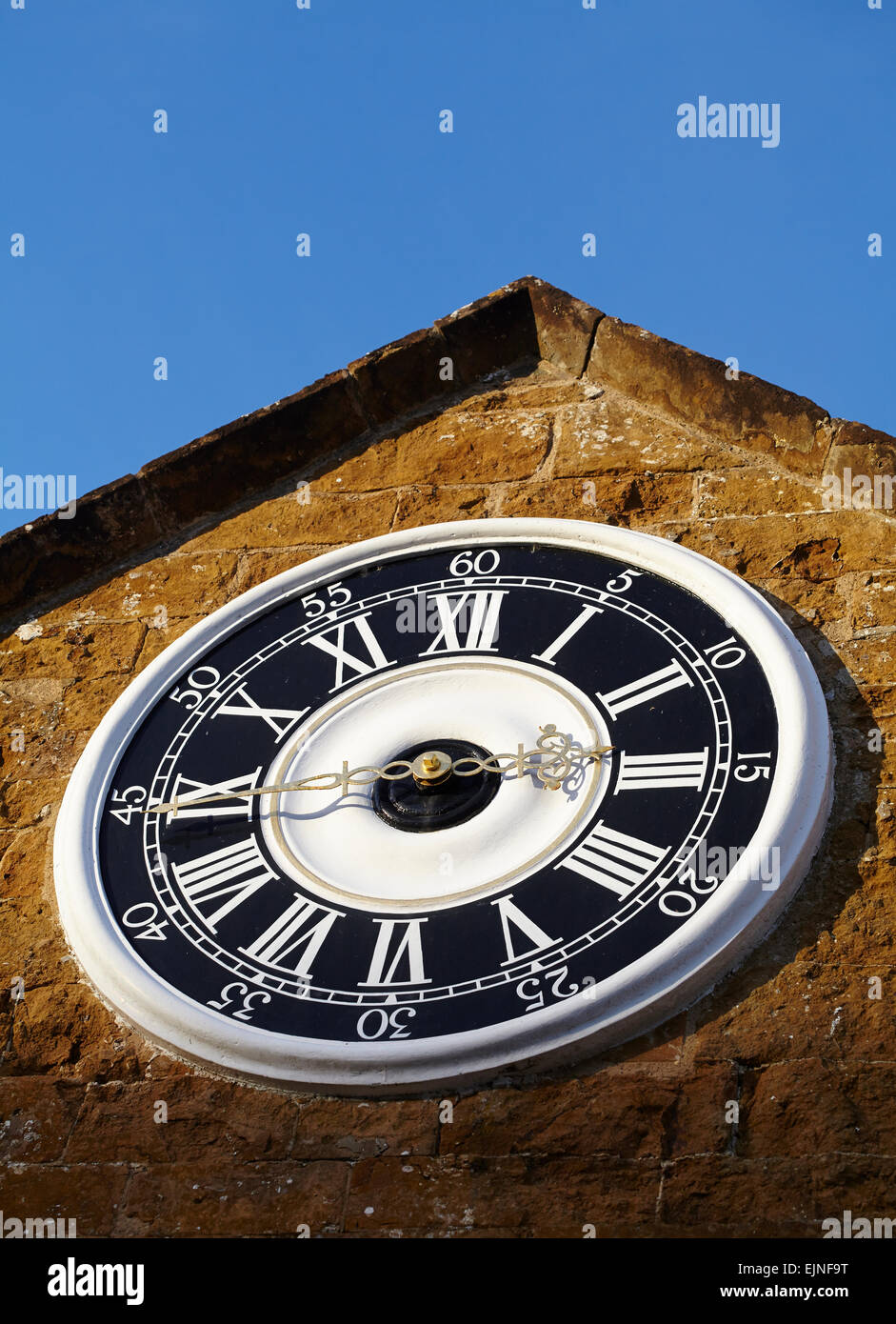 Uhr am Besucherzentrum Upton House Stockfoto