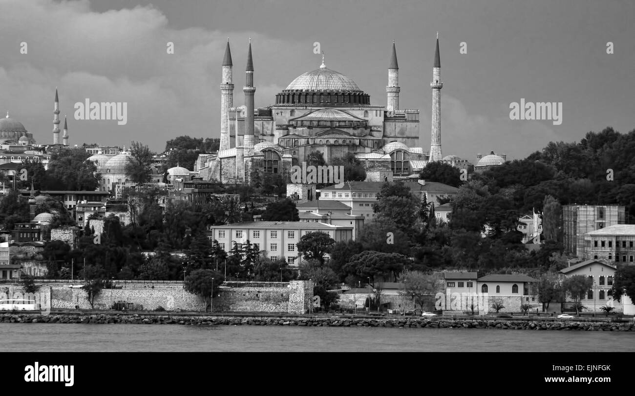 Istanbul Türkei Hagia Sofia BW Abbildung Stockfoto