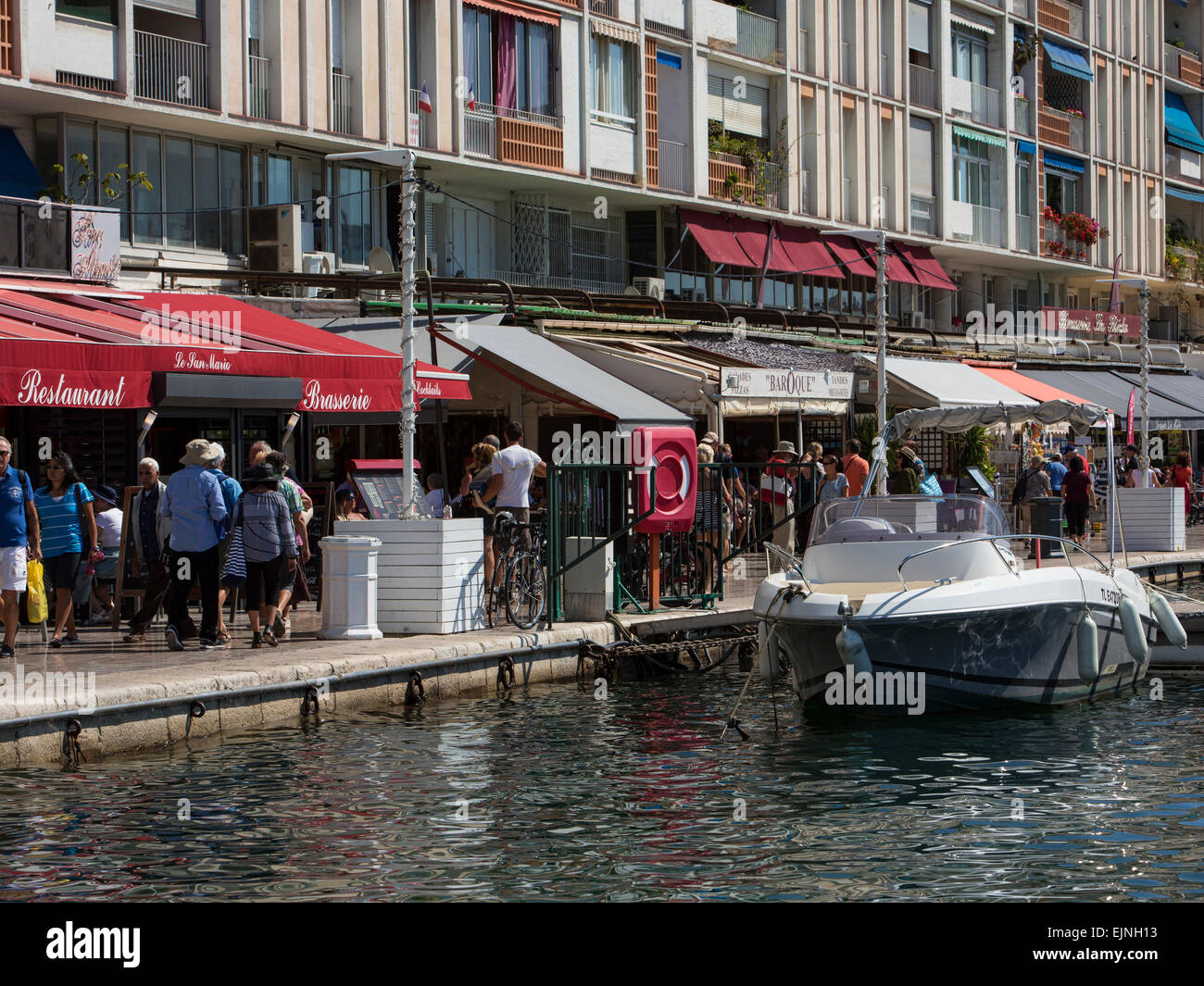 Toulon, Frankreich Marina Hafenfront speichert Tourismus 6042 Stockfoto