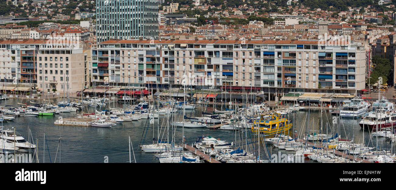 Toulon, Frankreich Segelboot Marina Hafen Business Appartements Panorama 6086 Stockfoto