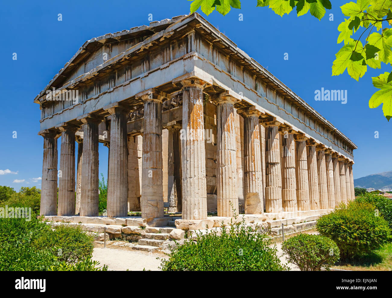 Tempel des Hephaistos in Athen Stockfoto