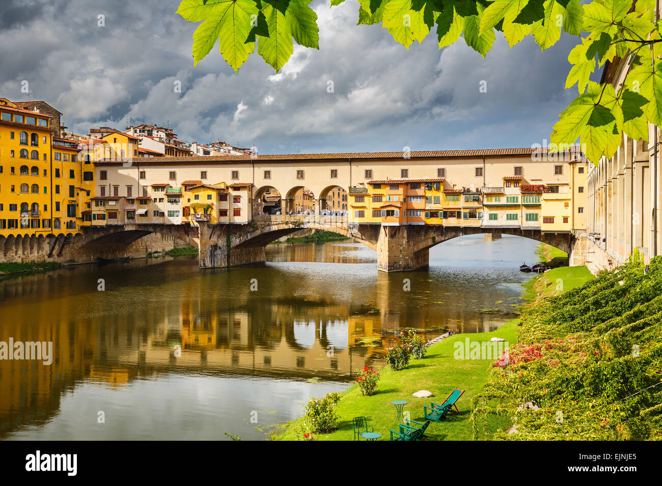 Ponte Vecchio in Florenz Stockfoto