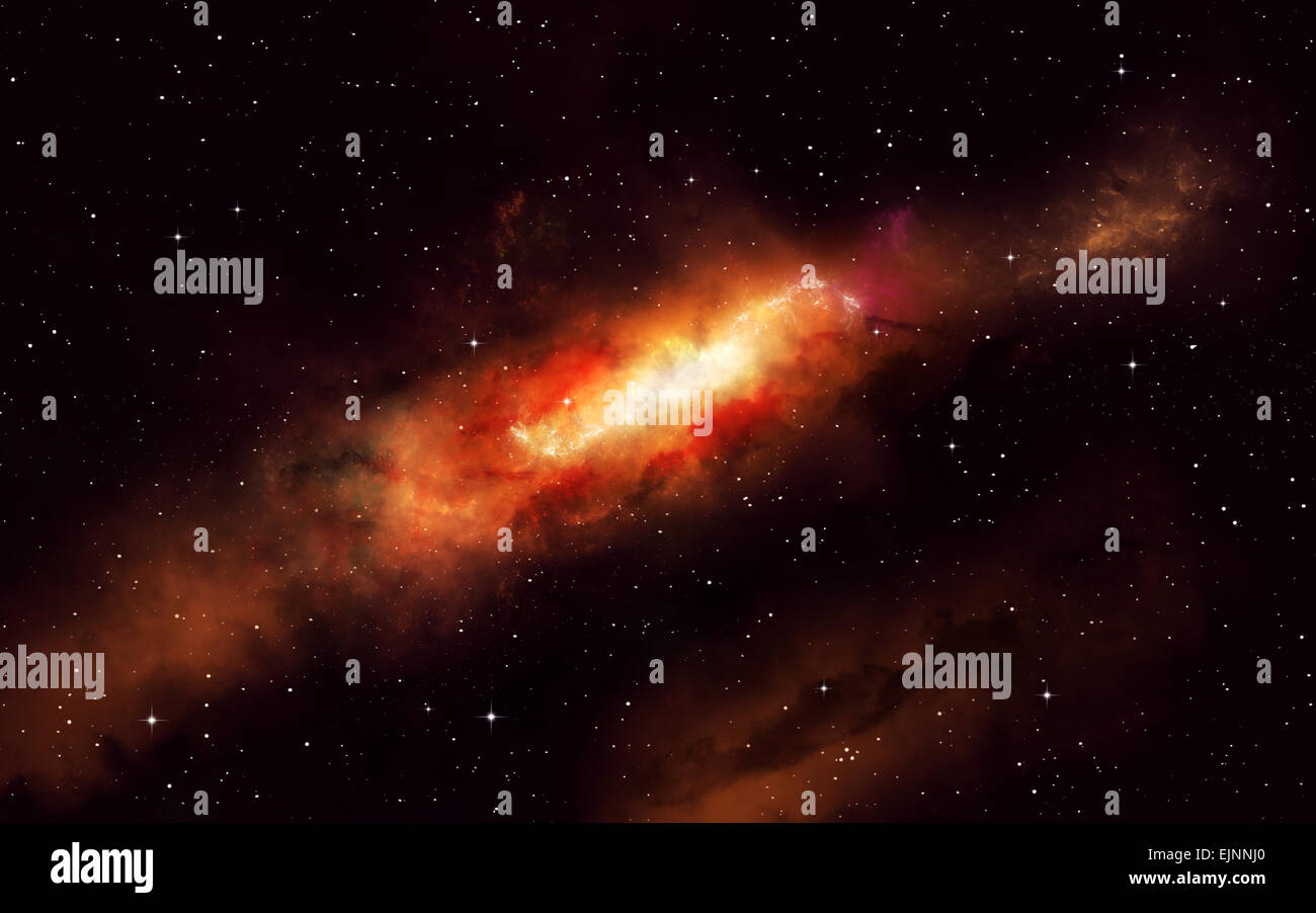 abstrakte imaginären Weltraum multicolor hell starfield Stockfoto