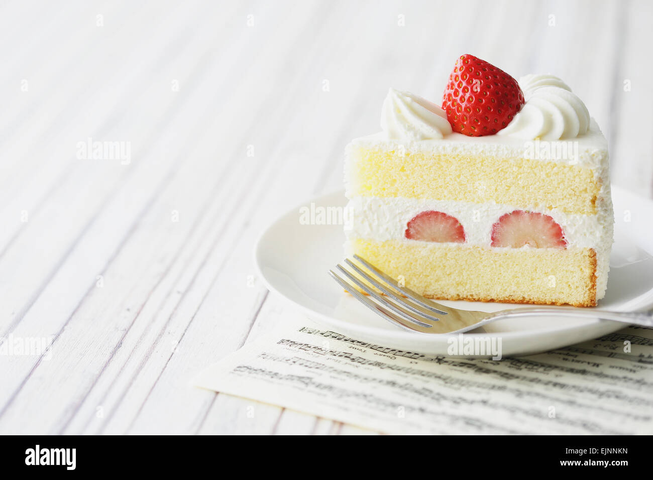 Erdbeerkuchen Stockfoto