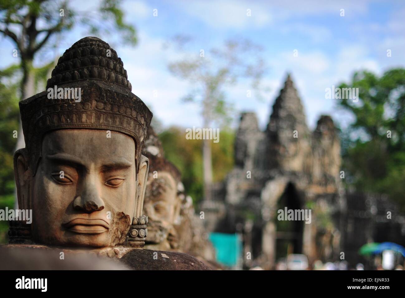 Eingang zum Angkor Wat. Kambodscha. Stockfoto