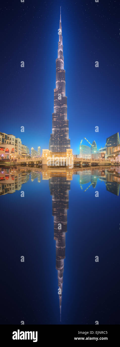 Burj Khalifa in Dubai, VAE. Burj Khalifa ist eine höchste Gebäude der Welt Stockfoto