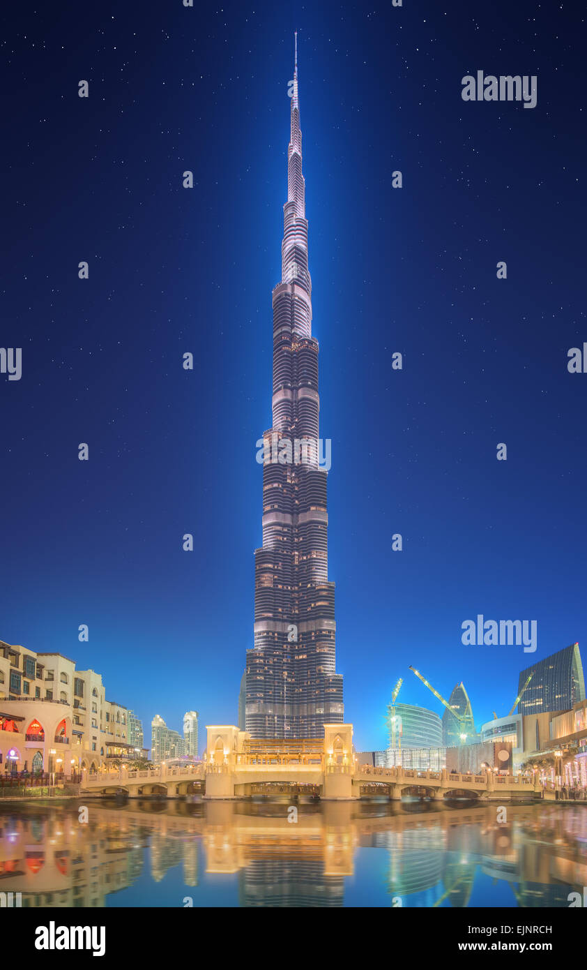 Burj Khalifa in Dubai, VAE. Burj Khalifa ist eine höchste Gebäude der Welt Stockfoto