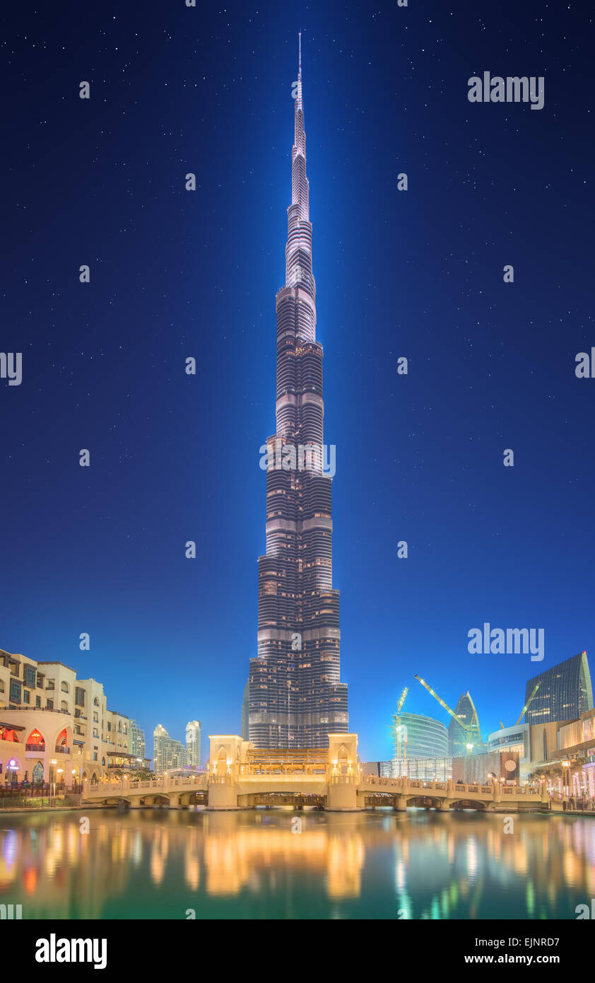 Burj Khalifa in Dubai, VAE. Burj Khalifa ist eine höchste Gebäude der Welt Stockfoto