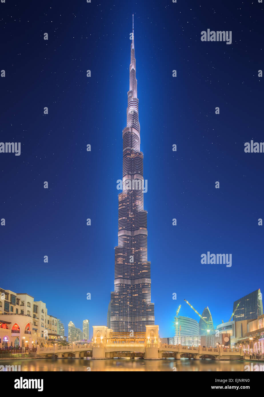Burj Khalifa in Dubai, VAE. Burj Khalifa ist eine höchste Gebäude der Welt Stockfoto