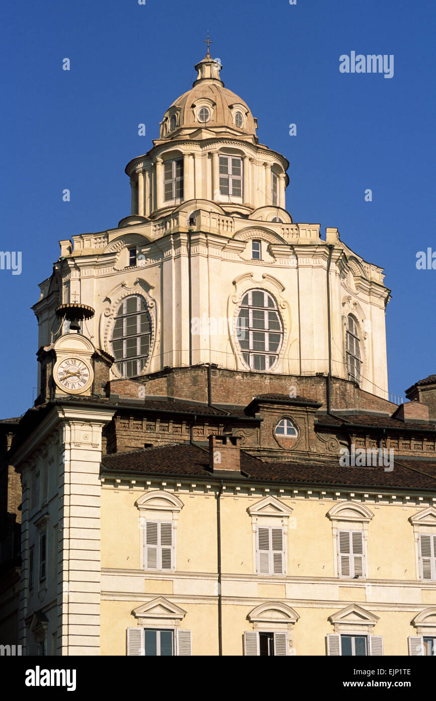 Italien, Piemont, Turin, Kirche San Lorenzo Stockfoto