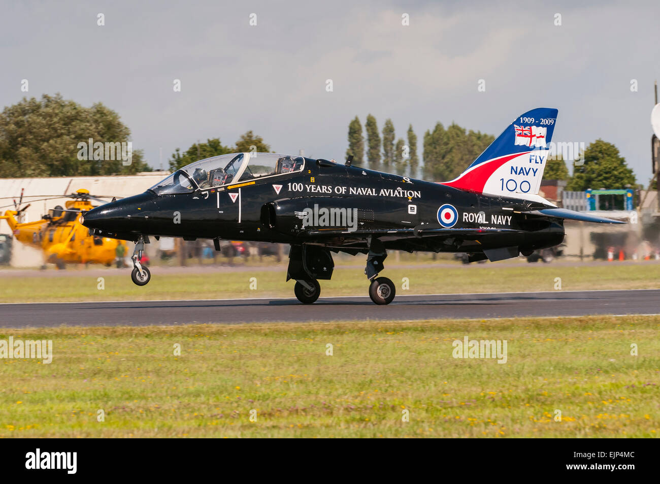 Königliche Marine Hawk T1 Flugzeug RAF Fairford Stockfoto