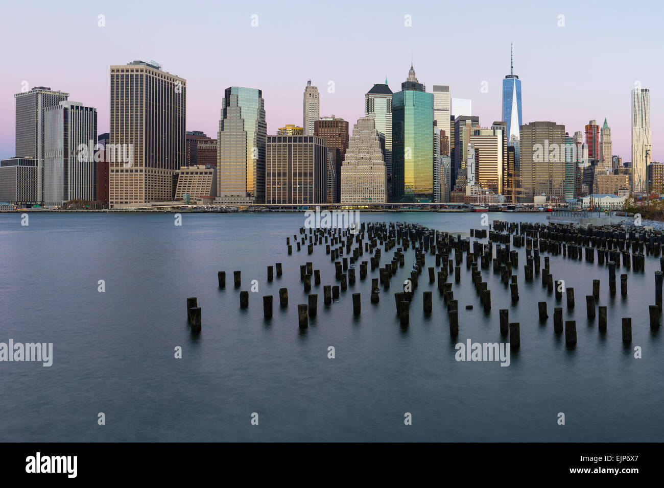 USA, New York City Downtown Manhattan Financial District, One World Trade Center (Freedom Tower) Stockfoto