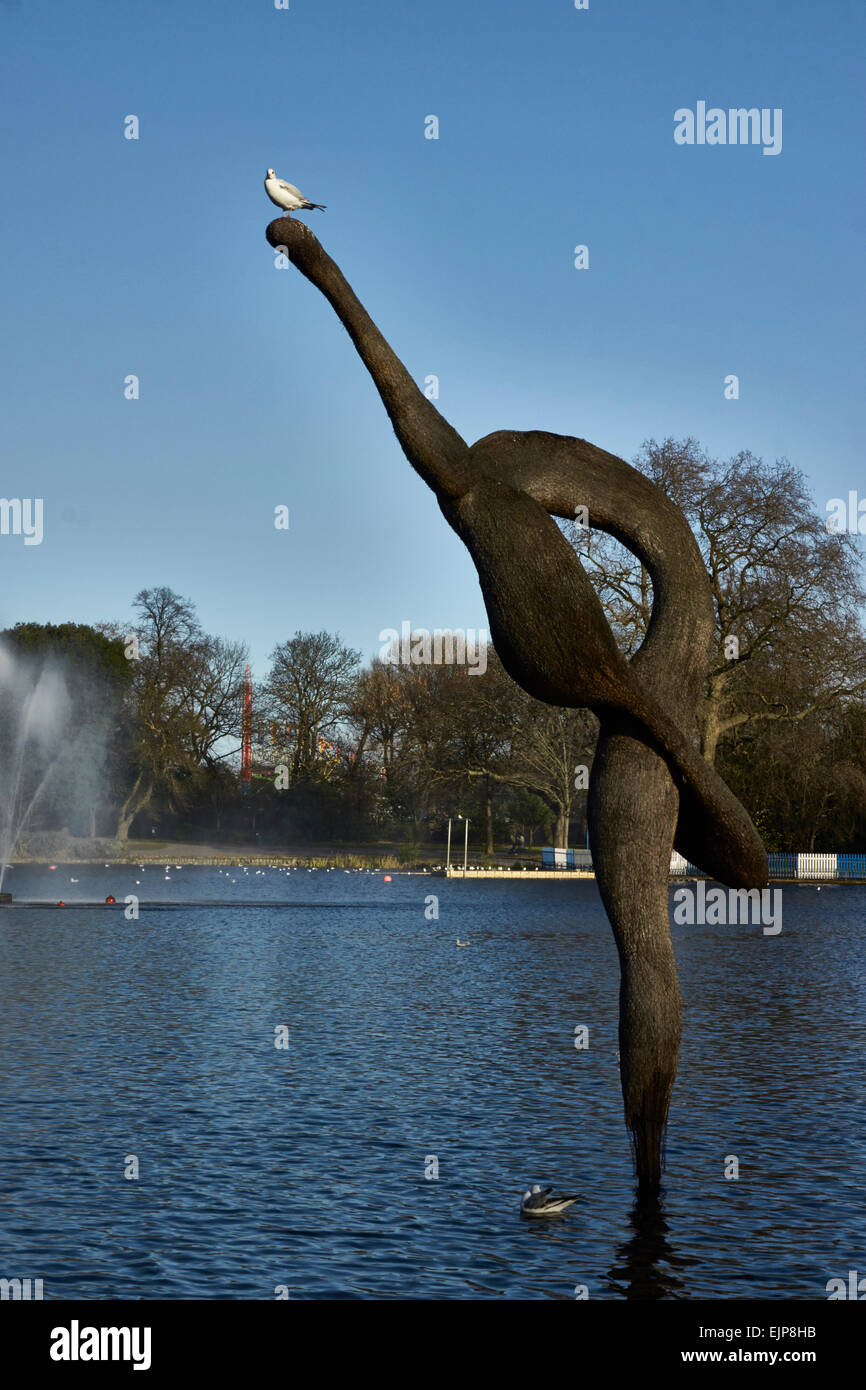 London-Szenen, Seen, Parks Skulptur Stockfoto