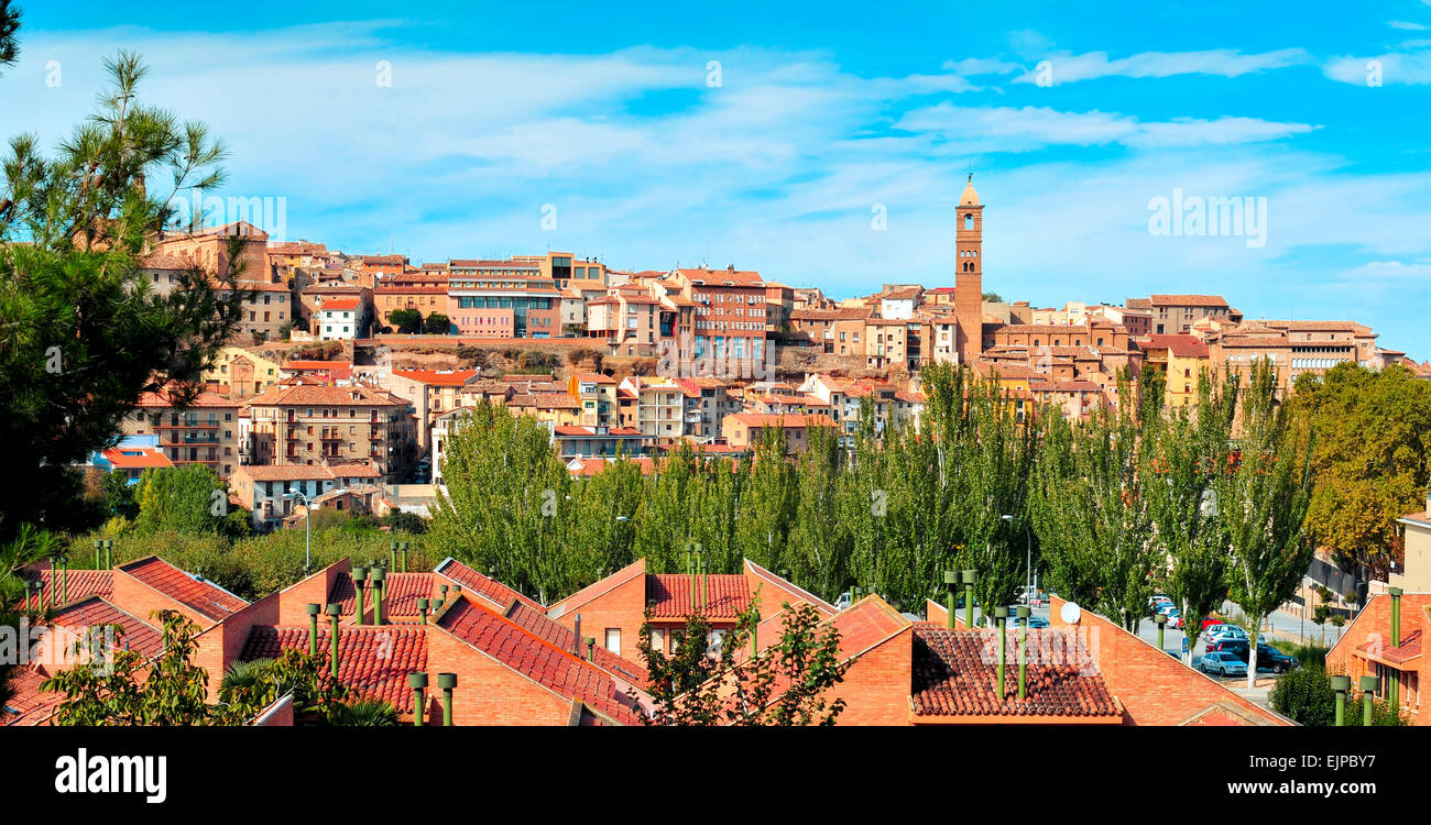 einen Panoramablick von Tarazona, in der Provinz Zaragoza, Spanien Stockfoto