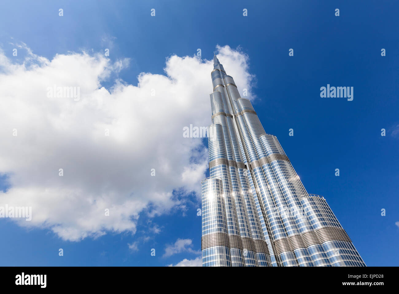 Burj Khalifa Dubai VAE, das weltweit höchste Gebäude, 2010 abgeschlossen Stockfoto