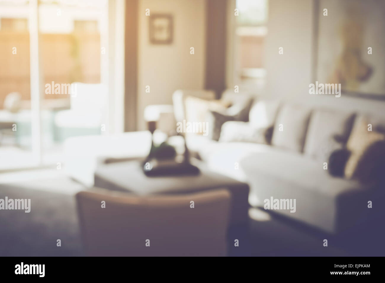 Verschwommene Modernes Wohnzimmer Mit Instagram Retrostil Filter