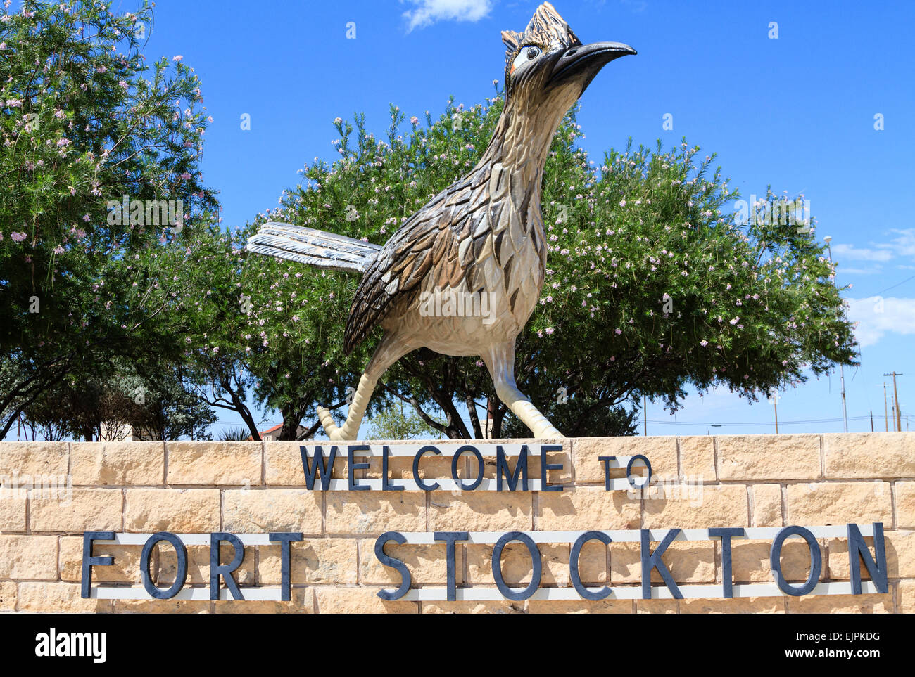 Paisano Pete Statue, Fort Stockton, Texas Stockfoto