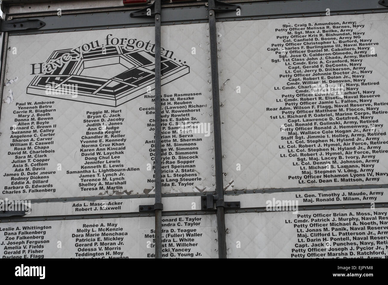 Die rollenden Denkmal-Sattelzug soll zu Ehren der Opfer von 9/11 Angriffe, abgebildet in Butte, Montana Stockfoto