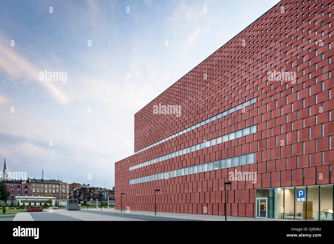 Wissenschaftliche Informationszentrum & wissenschaftliche Bibliothek, Kattowitz, Polen. Architekt: HS99, 2012. Stockfoto