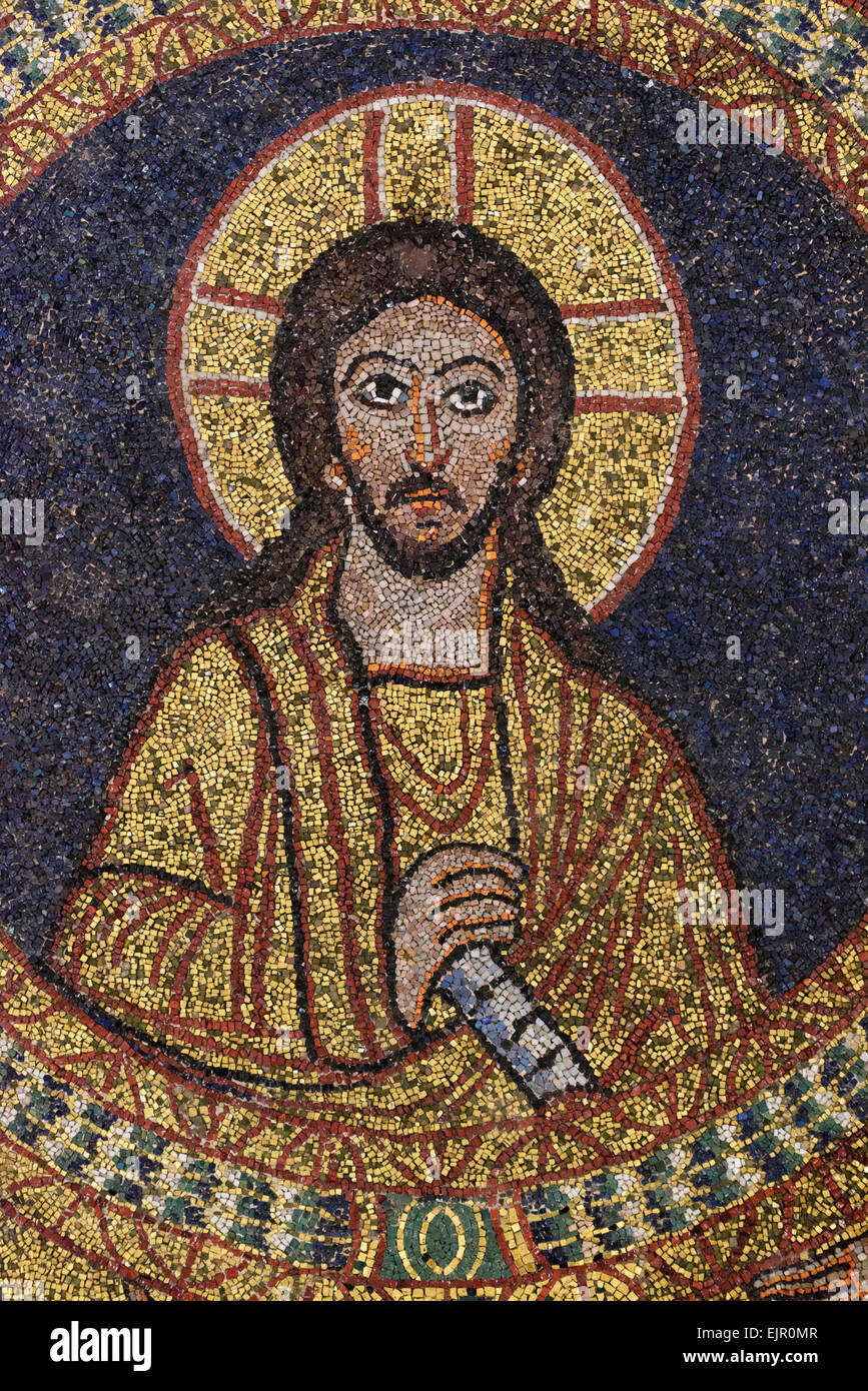 Rom. Italien. Basilica di Santa Prassede all'Esquilino, 9. C. Mosaiken in der Kapelle von St. Zeno. Stockfoto