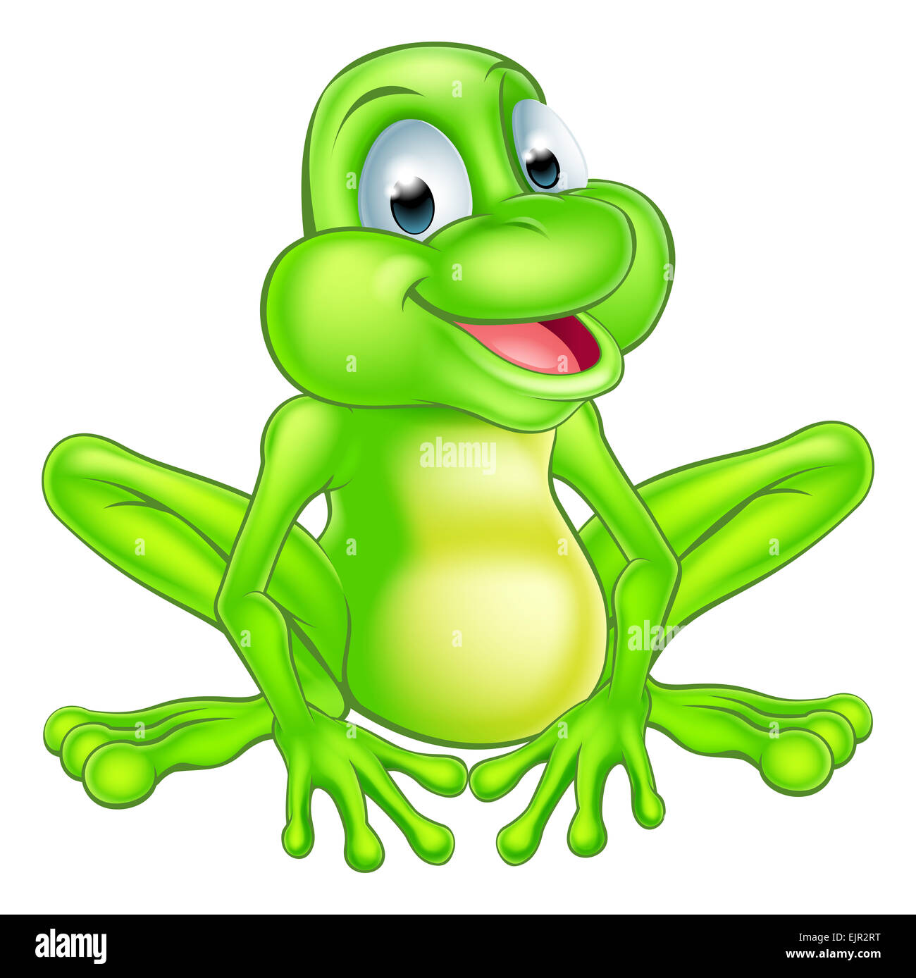 Zur Veranschaulichung der niedlichen Cartoon Frosch Maskottchen Charakter Stockfoto