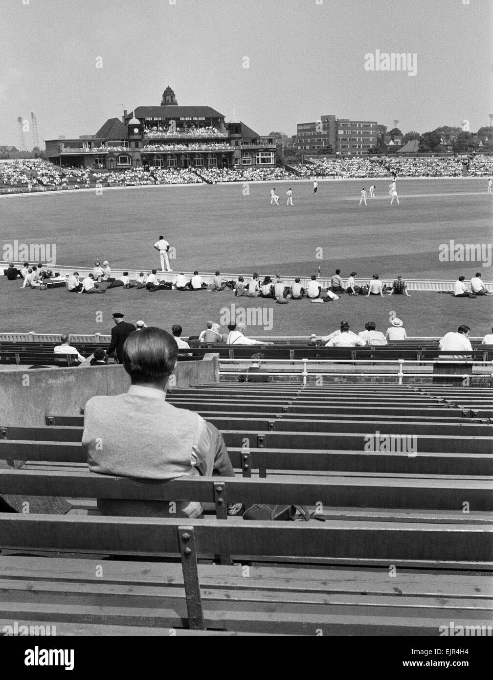 Testspiel in Old Trafford. Zuschauer beim Spiel. 13. Juni 1969. Stockfoto