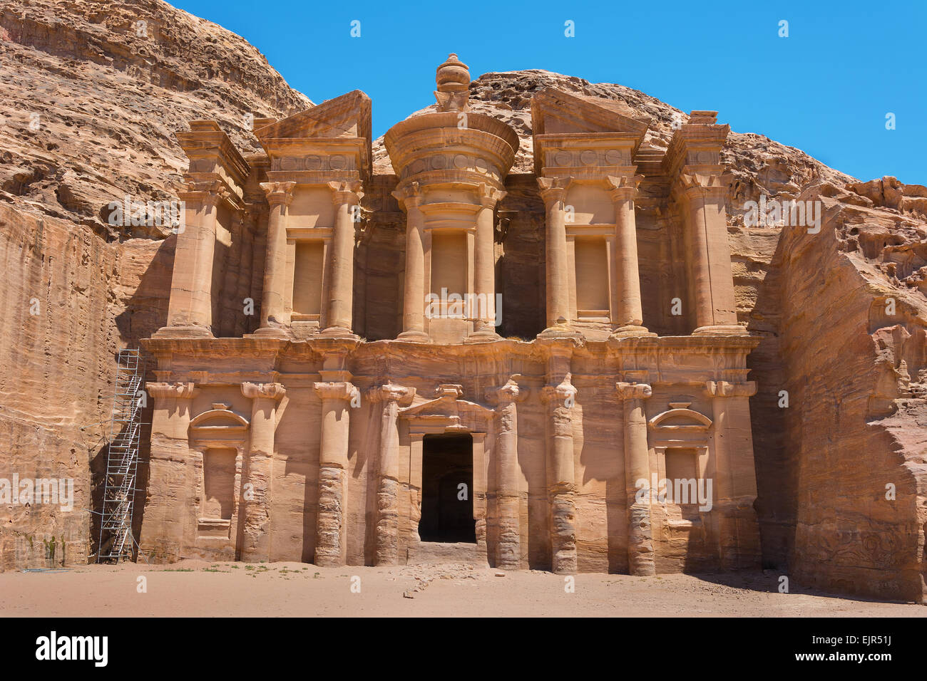 Die al-Deir Grab oder Kloster Teil der komplexen in Jordanien Petra Stockfoto
