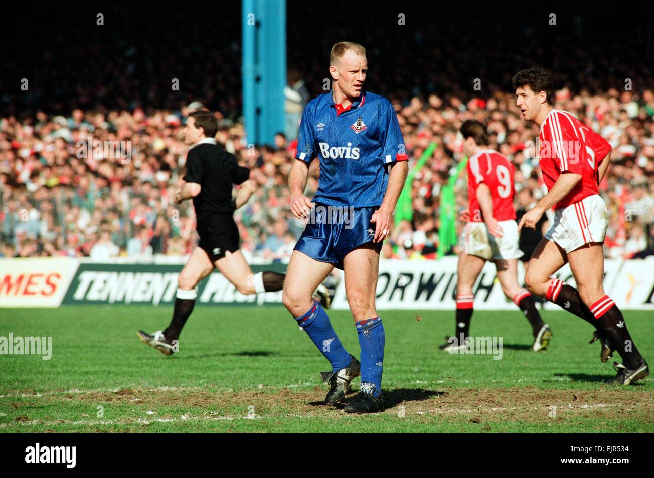Andy Ritchie. FA-Cup. Manchester United 3 V Oldham Athletic 3. 8. April 1990 Stockfoto