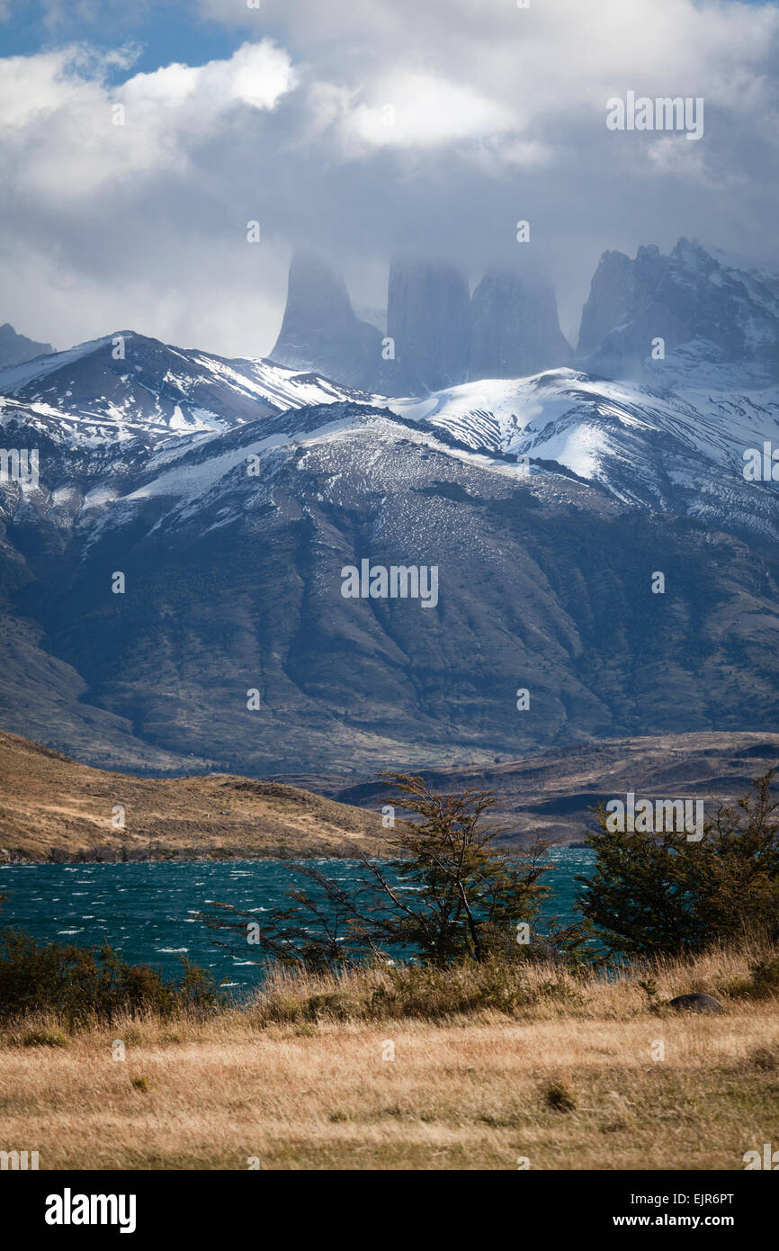 Torres del Paine - drei Türme Stockfoto