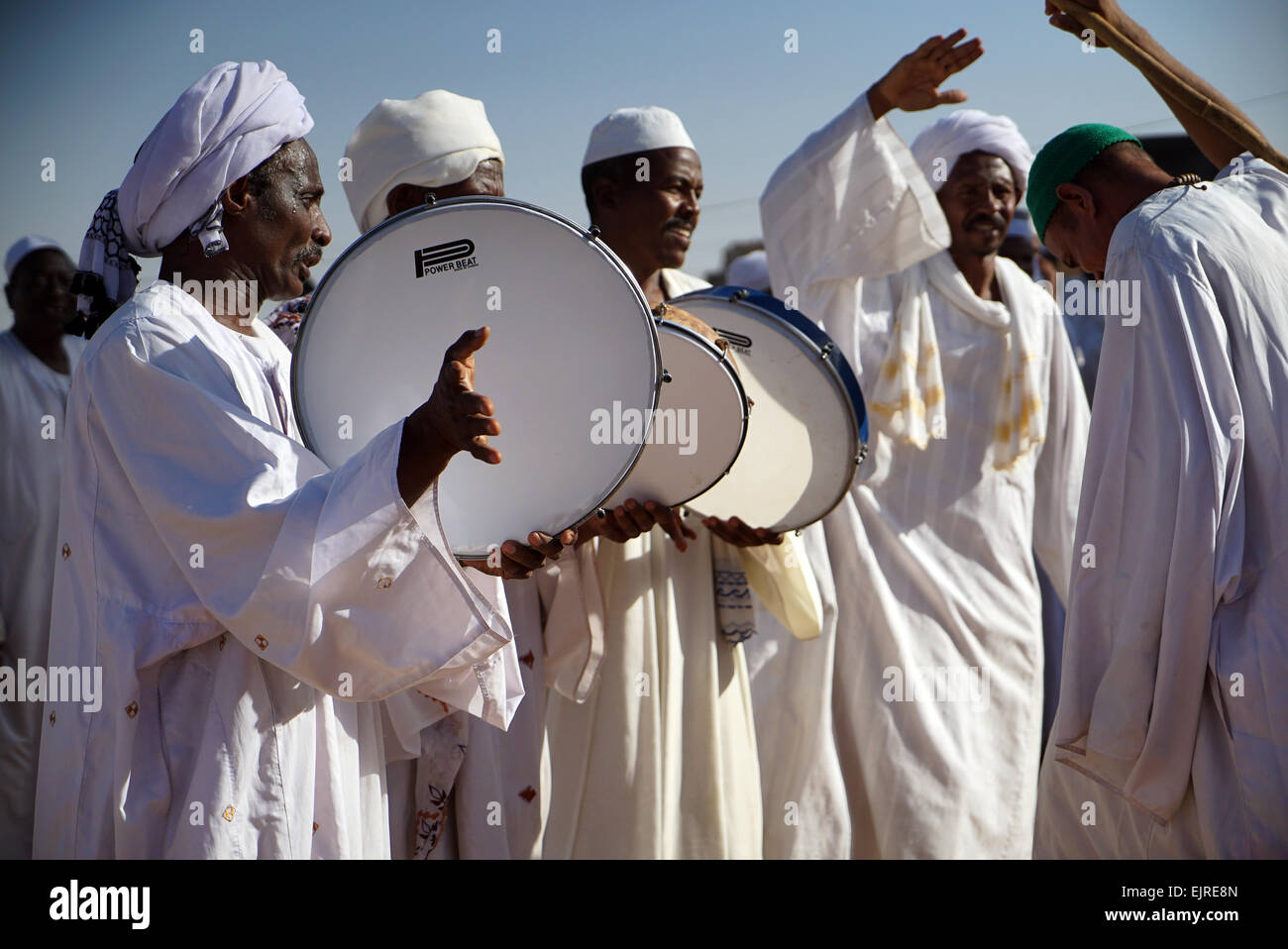 Sufis in Omdurman, in der Nähe der Hauptstadt Stadt Khartum im Sudan Stockfoto