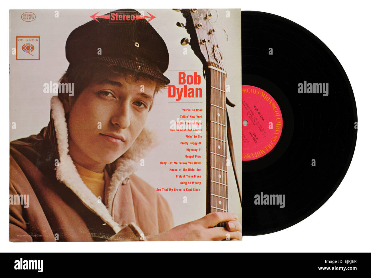 Bob Dylans erstes album Stockfoto