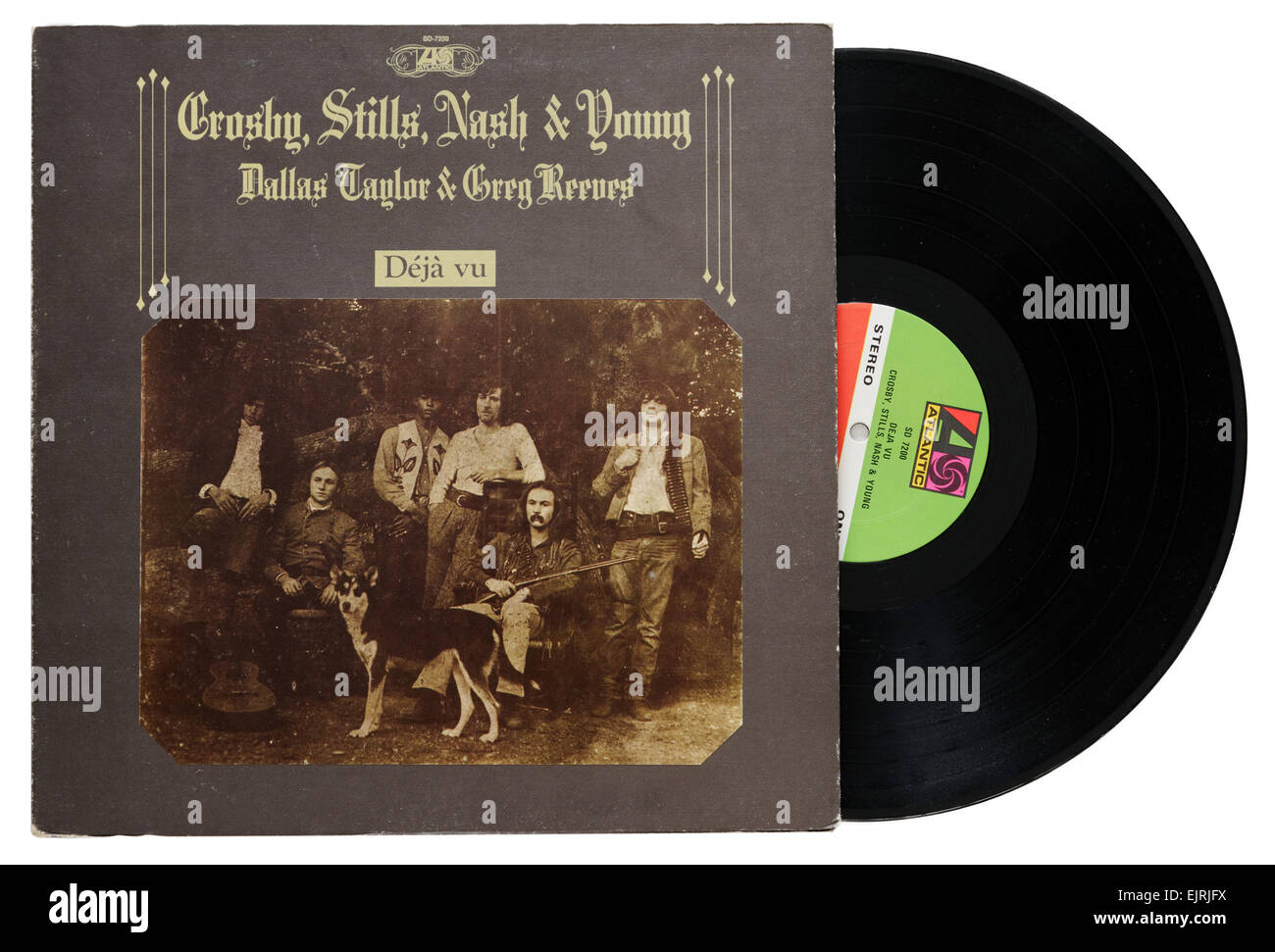Crosby Stills Nash und Young album Deja Vu Stockfoto