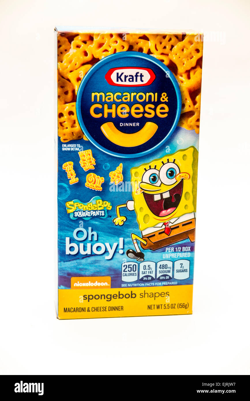 Kraft Makkaroni und Käse Feld Zeichen logo Stockfotografie - Alamy