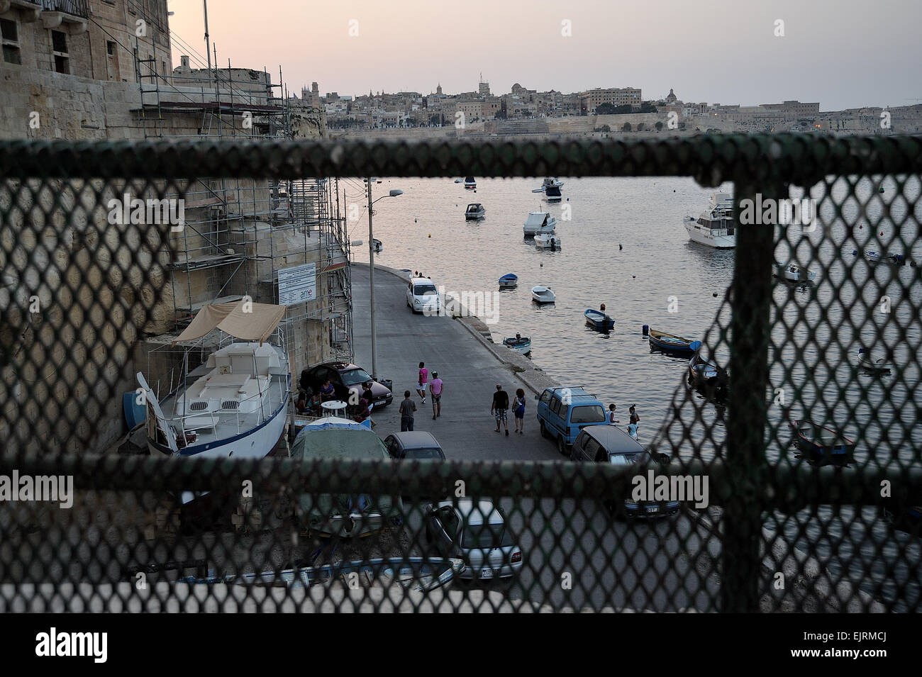 Malta, Malta, maltesische Archipel, mediterran, Landschaft, Panorama, Panorama, anzeigen, Marina, Birgu Stockfoto