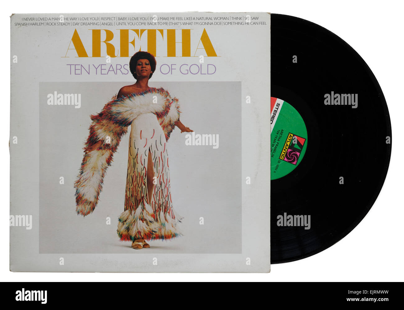 Aretha Franklin zehn Jahre Gold-album Stockfoto