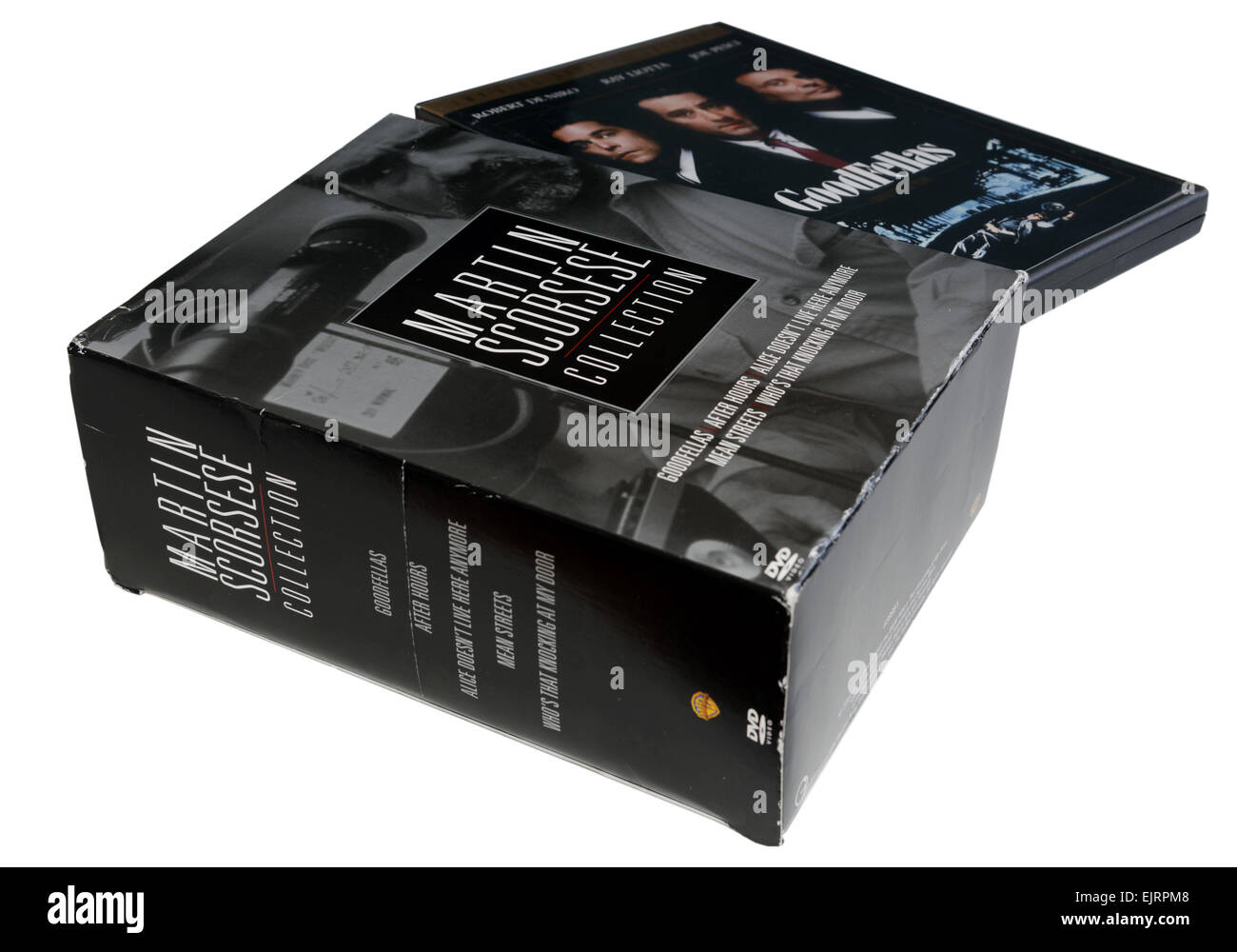 Eine DVD-Box-Set von Martin Scorcese Filmen, darunter Goodfellas Stockfoto